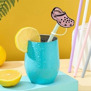 Cartoon Clog-Shaped Plastic Straw Caps, NEW, Fits 10mm Straw